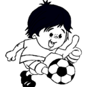 Dibujo Chico jugando a fútbol pintado por uuuu