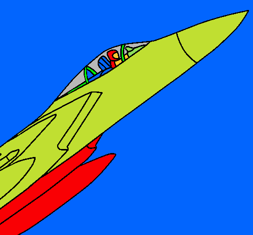 Dibujo Avión de caza pintado por isaac04