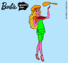 Dibujo Barbie cocinera pintado por india