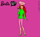 Dibujo Barbie de chef pintado por cocina
