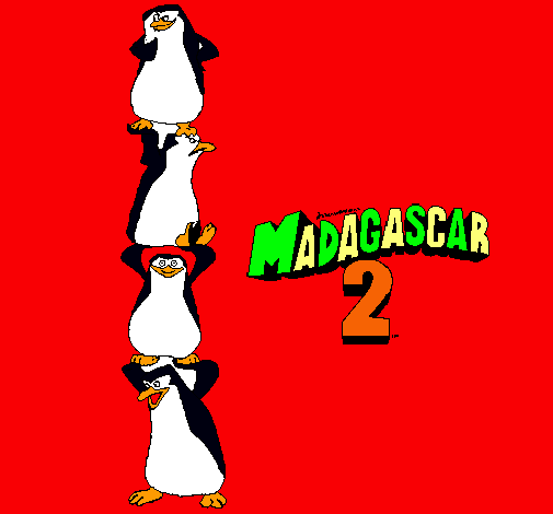 Dibujo Madagascar 2 Pingüinos pintado por Jaski