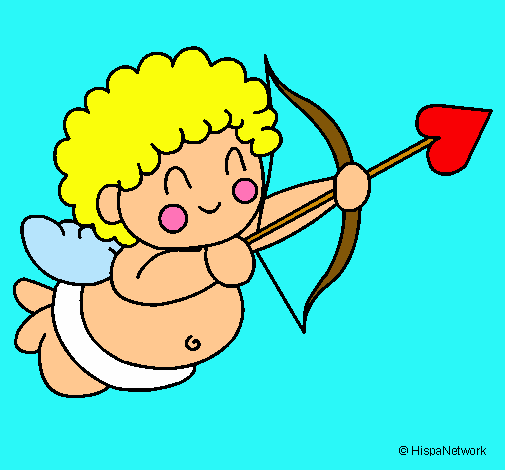 Dibujo Cupido pintado por momita