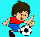 Dibujo Chico jugando a fútbol pintado por nimbo7