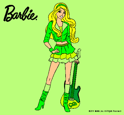 Dibujo Barbie rockera pintado por Ximena123