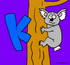 Dibujo Koala pintado por eruda