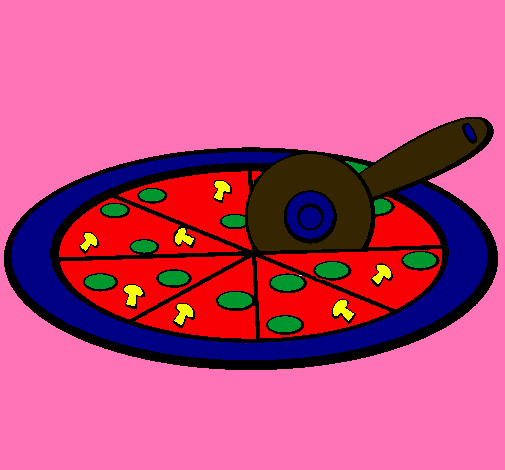 Dibujo Pizza pintado por superBin