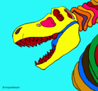 Dibujo Esqueleto tiranosaurio rex pintado por DESCHI
