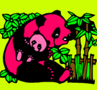 Dibujo Mama panda pintado por valeriaaaaaa