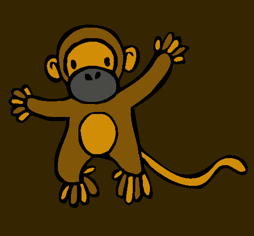 Dibujo Mono pintado por flavi