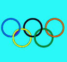 Dibujo Anillas de los juegos olimpícos pintado por 112o