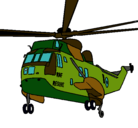 Dibujo Helicóptero al rescate pintado por danylo