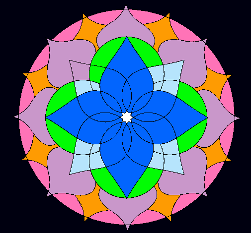 Dibujo Mandala 14 pintado por jazmin1