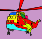 Dibujo Helicóptero al rescate pintado por ivan13