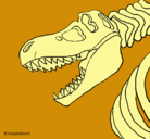 Dibujo Esqueleto tiranosaurio rex pintado por kennet