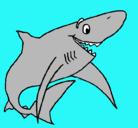 Dibujo Tiburón alegre pintado por caleb