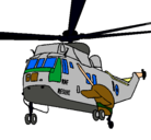 Dibujo Helicóptero al rescate pintado por guardar