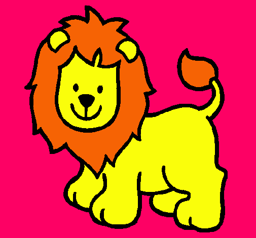 Dibujo León pintado por juanislove