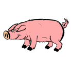 Dibujo Cerdo con pezuñas negras pintado por FERCHU