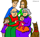 Dibujo Familia pintado por melano