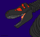 Dibujo Esqueleto tiranosaurio rex pintado por skeletor-d