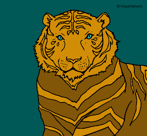 Dibujo Tigre pintado por lurdes22