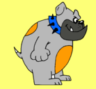 Dibujo Bulldog inglés pintado por fantastas