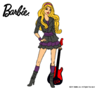 Dibujo Barbie rockera pintado por dani