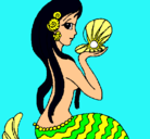 Dibujo Sirena y perla pintado por javieritax