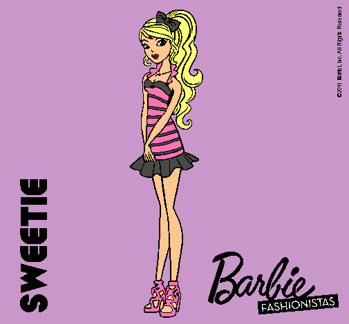 Dibujo Barbie Fashionista 6 pintado por Laurapx 