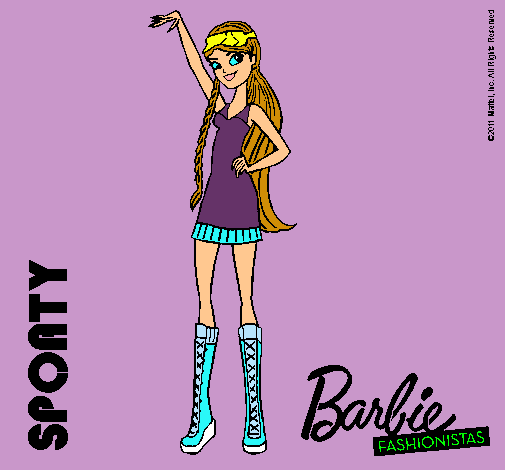 Dibujo Barbie Fashionista 4 pintado por sayca