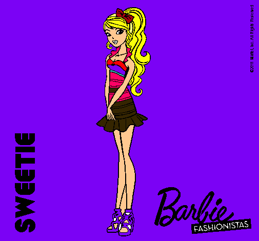 Dibujo Barbie Fashionista 6 pintado por ana433