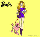 Dibujo Barbie con sus mascotas pintado por naomisoray