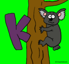 Dibujo Koala pintado por dedededeeee