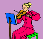 Dibujo Dama violinista pintado por yasu