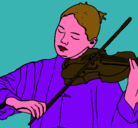 Dibujo Violinista pintado por critina