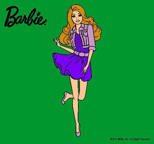 Dibujo Barbie informal pintado por lurdes22