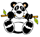 Dibujo Oso panda pintado por Colorida