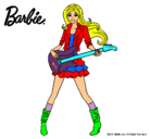 Dibujo Barbie guitarrista pintado por gitarista