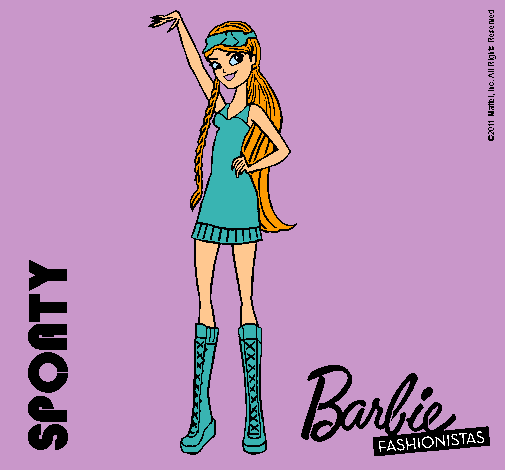 Dibujo Barbie Fashionista 4 pintado por lurdes22