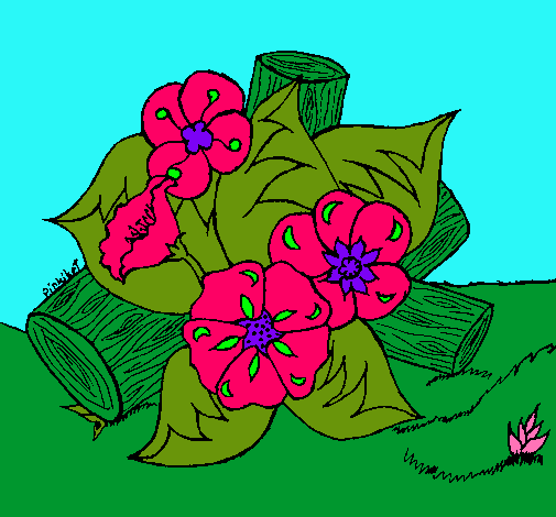 Dibujo Flores I pintado por lurdes22