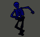 Dibujo Esqueleto contento pintado por sanches