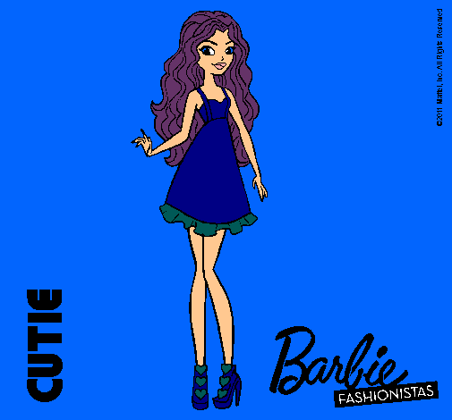 Dibujo Barbie Fashionista 3 pintado por lurdes22