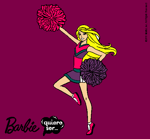 Dibujo Barbie animadora pintado por patrifeVer