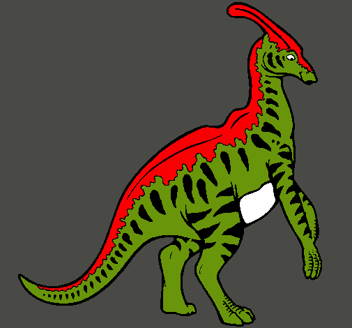 Dibujo Parasaurolofus con rayas pintado por lucaas