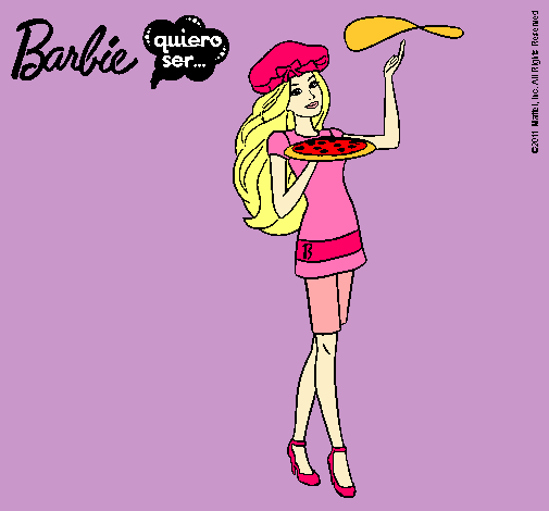 Dibujo Barbie cocinera pintado por naomisoray