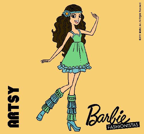 Dibujo Barbie Fashionista 1 pintado por zaori18