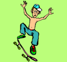 Dibujo Skater pintado por PUCHY