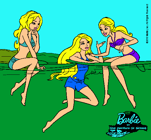 Dibujo Barbie y sus amigas pintado por lurdes22