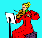 Dibujo Dama violinista pintado por ajani