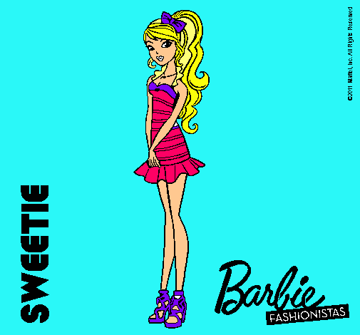 Dibujo Barbie Fashionista 6 pintado por Estelita25